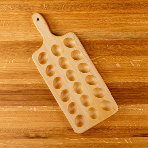 Plato de madera para servir huevos rellenos con 12 agujeros, soporte para aperitivos a precio asequible - Product Image 5