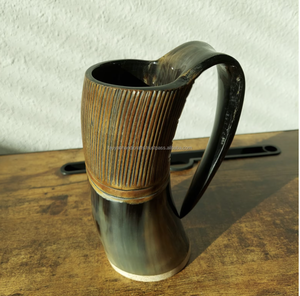 New Buffalo Horns Drinking <b>Mug</b> <b>Large</b> Capacity Viking <b>Mug</b> for Use - Product Image 1