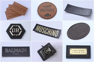 Écusson en cuir véritable personnalisé gaufré, étiquettes en cuir synthétique PU embossé, badge en cuir véritable cousu pour vêtements, jeans, sacs - Product Image 4