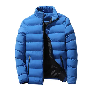 Custom Men's Winter Warm Thick Bomber Nylon Down Puffer Jacket Coated <b>Camouflage</b> Design with Front Logo - Product Image 3