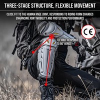 Ensemble de protection pour genoux et coudes de moto, niveau CE 1, 4 pièces, réfléchissant, anti-collision, kit de protection pour moto tout-terrain, motocross