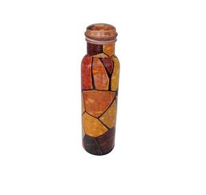 Bouteille d'eau en cuivre gaufré nid d'abeille, gourde texturée artisanale, bouteille de bien-être en cuivre pur, approvisionnement en gros OEM - Product Image 5