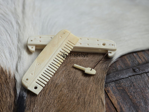 Peine de Hueso Artesanal Tradebyd, Herramienta de Lujo para el Cuidado del Cabello, Peine Suave para Desenredar para Hombres y Mujeres - Product Image 5
