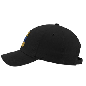 Gorro de Punto Azul y Blanco con Ribete Dorado y Diseño de Letras Griegas Bordadas, Gorro Cálido para Invierno - Product Image 4