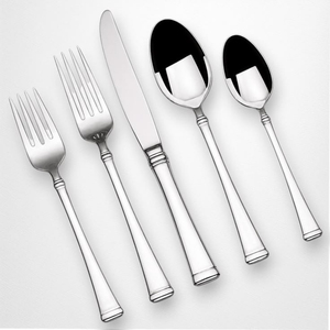 Ensemble de couverts en acier inoxydable avec manche en bambou, finition miroir haute brillance, passe au lave-vaisselle, vaisselle de mariage - Product Image 5