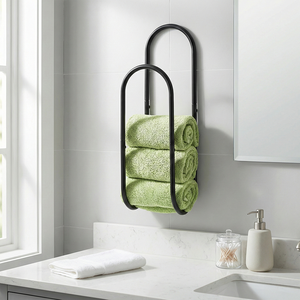 Modern Home DIY Iron Wall-mounted <b>Towel</b> Rack for Bathroom Hotel Workshop Living Room Storage Furniture Shopee <b>Sale</b> - Product Image 1