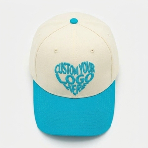 หมวกแก๊ปปักลาย 3 มิติ 6 แผง แบบกำหนดเอง ขอบโค้งสองสี หมวกทรงพ่อ  OEM ODM MOQ ต่ำ - Product Image 3