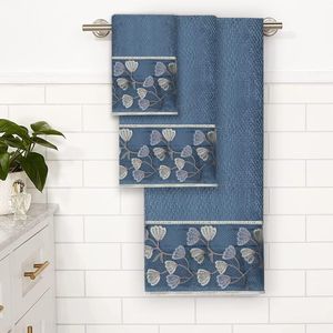 Ensemble de serviettes de bain de luxe moderne, 3 pièces, décoration de salle de bain contemporaine, serviette de bain, serviette à main, serviette de toilette - Product Image 1