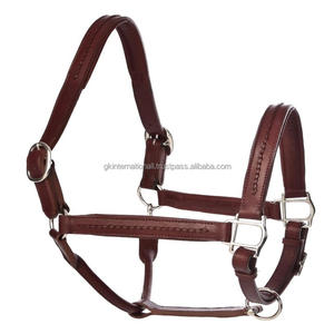 Licol pour cheval en cuir durable de haute qualité avec muserolle et col rembourrés en néoprène doux, quincaillerie en laiton massif - Product Image 3