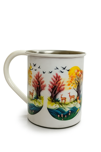 Taza con Estampado del Taj Mahal, Hecha a Mano por KSN, Vaso de Acero Inoxidable Apto para Alimentos, Aislamiento Térmico, Antiderrames, Libre de BPA, Ecológico - Product Image 6