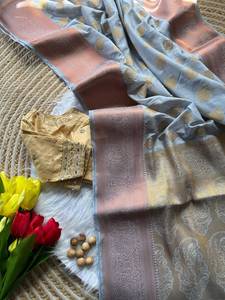 Banarasi Silk <b>Saree</b> with <b>Blouse</b> Piece Traditional Ethnic Wear <b>Saree</b> Party Wear Wedding <b>Saree</b> - Product Image 4