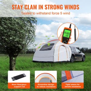 Tenda da Campeggio per SUV con Strato Antipioggia, Tenda per Camion a Doppio Strato 8FT PU2000mm per 2 Persone, Borsa per il Trasporto Inclusa - Product Image 5