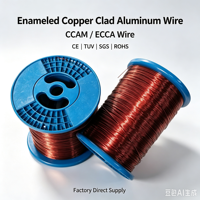 Fil de cuivre émaillé recouvert d'aluminium de 0,40 mm 180 ° Classe C pour les fabricants de moteurs et de transformateurs