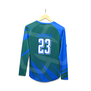 Camiseta de Voleibol Sublimada al por Mayor, Manga Larga, Cuello en V, Unisex, para Adultos, Absorbe la Humedad, Poliéster, Manga Completa, Uniforme de Equipo - Product Image 2