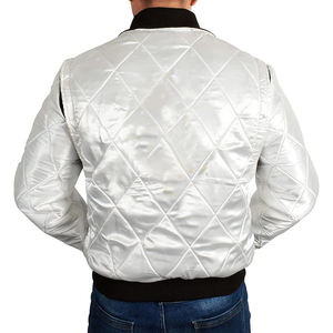 Chaqueta Deportiva Varsity Personalizada Verde 100% Poliéster, Chaqueta Bomber Letterman para Hombre con Cuello Alto Forrado en Negro y Bordado de Baloncesto - Product Image 4