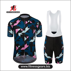 JUST FITNESS GEARS Ensemble de vêtements de cyclisme imprimés pour hommes, sans manches, en spandex/polyester, à séchage rapide, pour adultes - Product Image 1