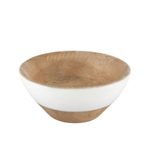 Utensilios de Cocina Multiusos, Tazón de Madera Hecho a Mano, Interior Verde con Patrón de Árbol Blanco, Estilo Nórdico, para Servir Alimentos - Product Image 6