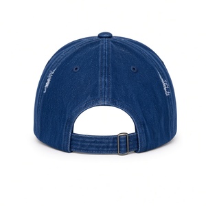 Gorra de Béisbol Casual Vintage para Mujer, Azul Oscuro, Estilo Dad Hat, con Logotipo FINER Bordado, Visera Curva Desgastada, Correa Ajustable, a la Moda - Product Image 3