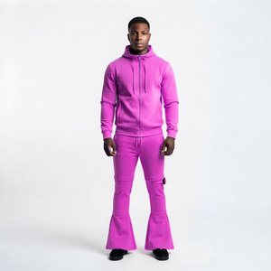 <b>Men</b> Winter Plus Size Sport <b>Hoodie</b> with Flared Trouser Set Quick Dry Breathable <b>Running</b> Gym Clothing - Product Image 4