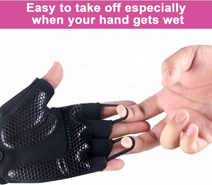 Gants de vélo respirants pour le sport, rembourrés, pour le VTT, demi-doigts, respirants - Product Image 4