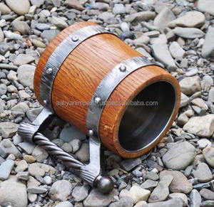 Taza de café de madera Natural de diseño moderno de nueva apariencia, vaso de acero inoxidable de la mejor calidad para fiesta en casa, boda-AALIYAN IMPEX - Product Image 1