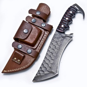 Handmade Stainless Steel Tracker Knife with Micarta Sheet Handle and <b>Leather</b> Sheath Bushcraft Survival Camping Hunting Knife - Product Image 1