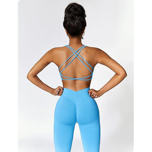Conjunto de Yoga para Mujer, Material Tecnológico Avanzado, Sujetador Deportivo, Leggings de Cintura Alta, Diseño Interactivo, Nailon y Spandex Ecológicos - Product Image 2