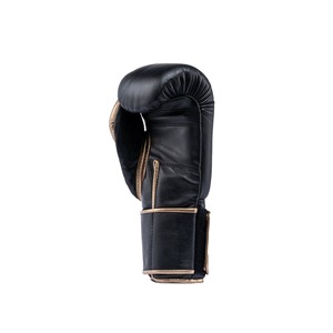 Fabrication en usine de gants de boxe noirs sur mesure, 100% cuir véritable, gants de boxe professionnels pour la pratique du punching. - Product Image 3