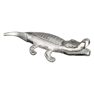 Handmade Eco-Friendly Durable Metal Crocodile Sculpture <b>Figure</b> Modern Animal Design Tabletop Decor for Living Room - Product Image 1