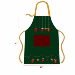 New Collection Christmas <b>Apron</b> Beautiful Printed Design Cotton <b>Kitchen</b> <b>Apron</b> With Pocket At Affordable Price. - Product Image 6