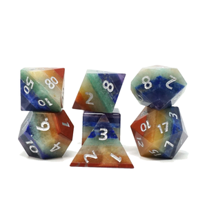 High quality stone dice <b>crystal</b> Seven <b>chakra</b> natural <b>crystal</b> reiki healing gemstones Engraved custom dice <b>set</b> Vikings <b>crystal</b> - Product Image 4
