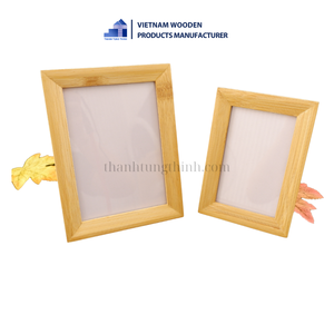 Wooden Photo <b>Frame</b> Rectangle Vertical Minimalist Durable Wall Mountable Made in VietNam - Product Image 2