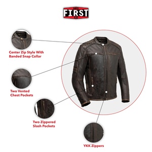 Chaqueta de Primavera para Hombre ROCKRUSH INDUSTRY, Formal, de Poliéster/Algodón, Resistente al Viento, Ecológica, Transpirable, con Cierre de Cremallera y Logotipo Personalizado - Product Image 4