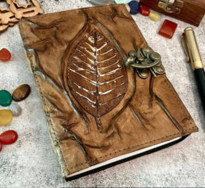 Antique En Cuir Journal Feuille Conception Rédaction Cahier Vierge Voyage Fournitures de Bureau Papeterie Papier Fait Main Ensemble Sketchbook - Product Image 3