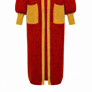 Cardigan long de haute qualité, style universitaire, en maille acrylique, ouvert sur le devant, coupe maxi, élégant et décontracté - Product Image 3