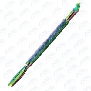 Pousse-cuticules argenté, dissolvant de vernis à ongles, spatule exfoliante double tranchante, cuillère à double extrémité pour nail art, manucure et pédicure - Product Image 2