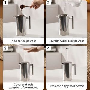 Caffettiera e Teiera French Press per Uso Domestico e Commerciale con Filtro - Product Image 5