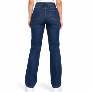 Jeans de Mezclilla de Pierna Recta para Mujer, Pantalones Casuales de Algodón, Prendas Personalizadas, Moda Diaria, Cómodos, Diseño de Cinco Bolsillos - Product Image 3