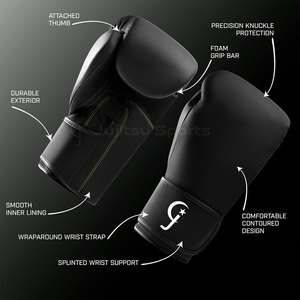 Guantes de Boxeo de Cuero Listos para Entrenamiento - Ligeros, de Alta Calidad, Personalizables, Ecológicos, que Absorben la Humedad para un Rendimiento Diario - Product Image 4