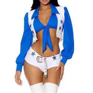 Uniformes de Porristas Más Vendidos, Conjuntos de Uniformes Personalizados para Niñas y Adultas con Impresión por Transferencia de Calor - Product Image 4