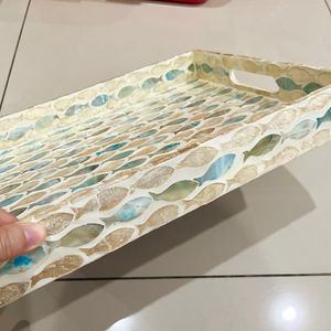 Resin Inlay Customizable Multi Color Handmade Durable Classic Style Rectangle Decorative Serving Tray <b>Platter</b> Home Decor - Product Image 3
