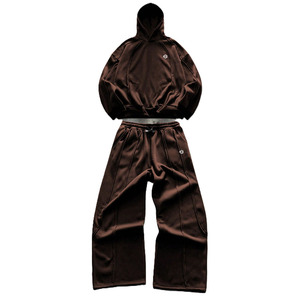 Conjuntos de Sudaderas con Capucha y Pantalones Deportivos OEM de Primera Calidad, Fabricante Mayorista, 450 GSM, Ropa Urbana Hip Hop Personalizada para Hombre - Product Image 2