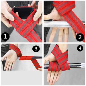 ร้อนขายยกน้ำหนักข้อมือห่อผ้าฝ้ายน้ำหนักยกสายรัดยิมฝึกอบรมยกสายรัด - Product Image 3