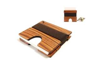 Tarjetero de Madera Hecho a Mano |   Soporte para Tarjetas de Madera Maciza Ecológico |   Organizador de Escritorio - Product Image 2