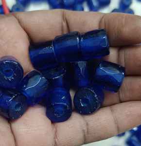 ลูกปัดแก้วทรงรีเหลี่ยมเพชรพลอยสีน้ำเงินเข้มแบบสั่งทำพิเศษ บรรจุภัณฑ์แบบแพ็คใหญ่ สำหรับทำเครื่องประดับลูกปัดแบบแอฟริกัน ทำสร้อยคอ DIY อุปกรณ์งานฝีมือ - Product Image 4