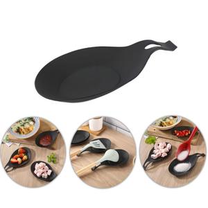 Repose-cuillère en silicone résistant à la chaleur, support pour spatule, plateau à couverts de cuisine, taille standard - Product Image 1