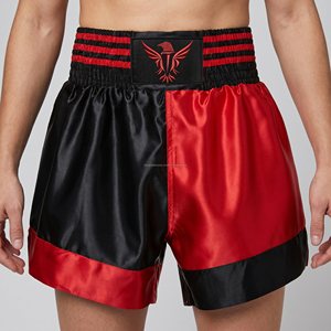 Pantalones Cortos de Boxeo Personalizados para Hombre, de Color Combinado, en Satén Premium de Poliéster/Algodón, Duraderos y Transpirables, para Kickboxing, Venta al Por Mayor, con Logotipo Muay - Product Image 3