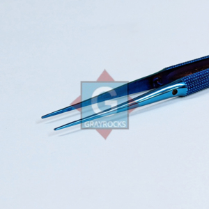 Pinzas de Microcirugía Azules, Instrumento Quirúrgico Manual con Certificación CE Clase I para Uso en Quirófanos - Product Image 4