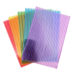 Panneau de décoration en polycarbonate transparent pour éclairage, feuille plastique double paroi pour délimitation - Product Image 1
