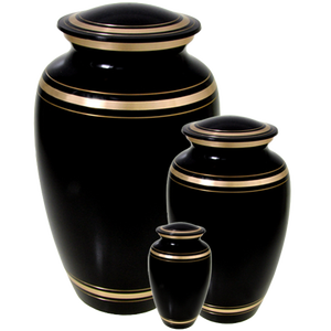 Luxury Black Brass Cremation Urns Set Handcrafted Adult Human Ashes Funeral <b>Memorial</b> Vessel Urn <b>Memorial</b> <b>Keepsake</b> Metal Urn - Product Image 1